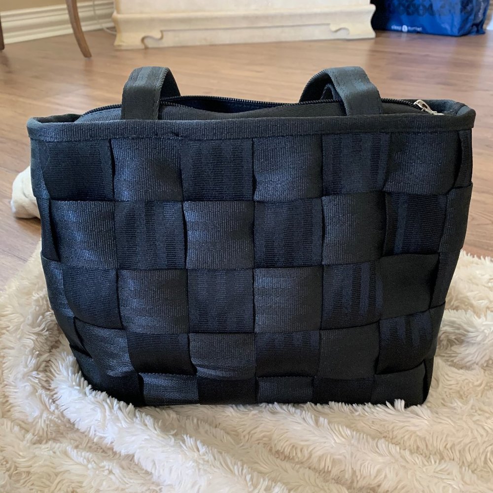 Black seatbelt great quality purse.